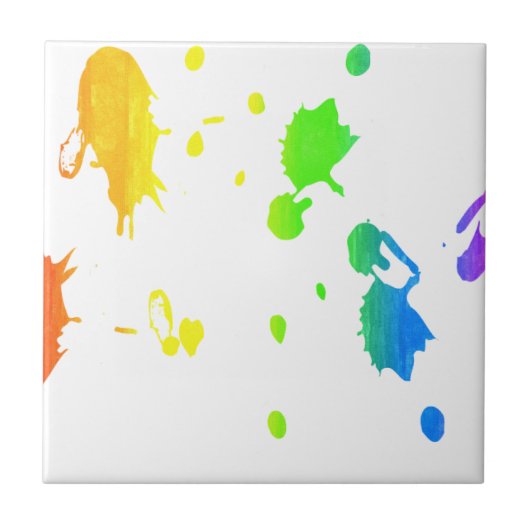Regenboogverfsplaat Tegeltje (Voorkant)