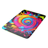 regenboogverfsplash badmat (Gekanteld)