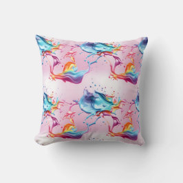 regenboogverfsplash kussen