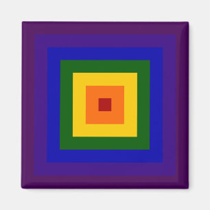 Regenboogvierkant Magneet