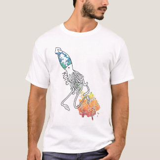 Regenboogvierkant T-shirt