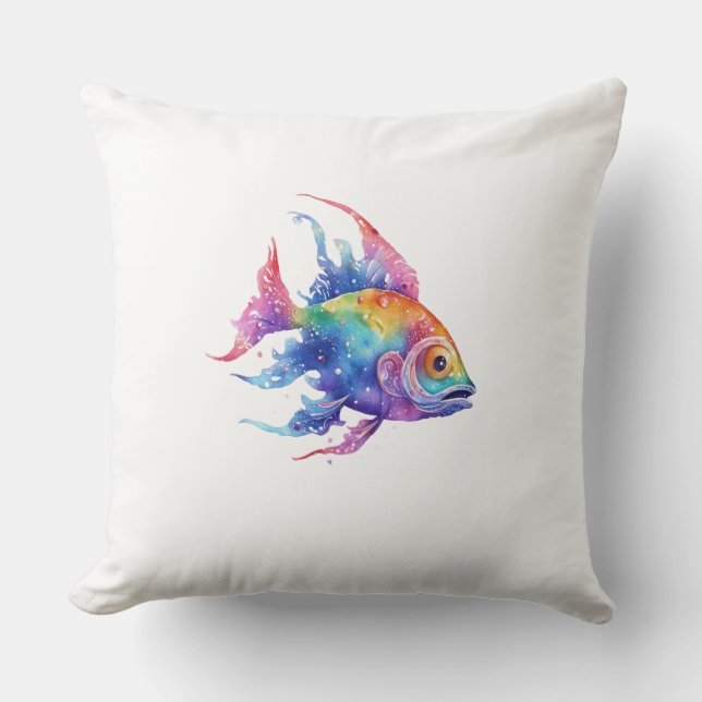 Regenboogvis 3 Groot Kussen (Voorkant)