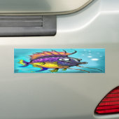 Regenboogvis Bumpersticker (Op auto)