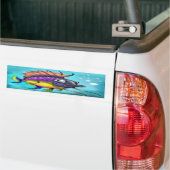 Regenboogvis Bumpersticker (Op Truck)
