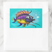 Regenboogvis Rechthoekige Sticker (Tas)