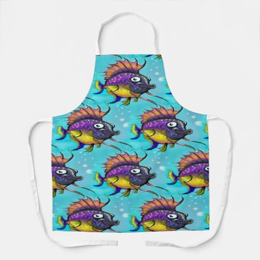 Regenboogvis Schort (Voorkant)