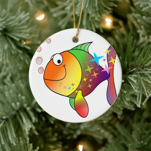 Regenboogvis (vis) keramisch ornament (Boom)
