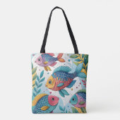 Regenboogvissen in het onderwater draagtas (Achterkant)