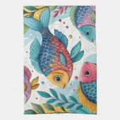 Regenboogvissen in het onderwater theedoek (Verticaal)