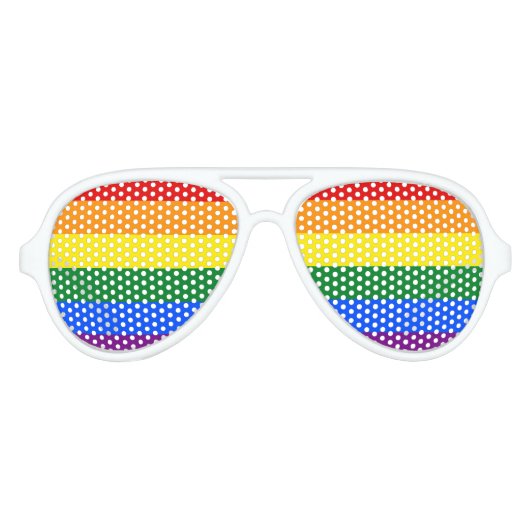 Regenboogvlag Aviator Zonnebril (Voorkant)
