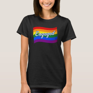 Regenboogvlag Betrokken bij trouwen LGBT LGBTQ T-shirt