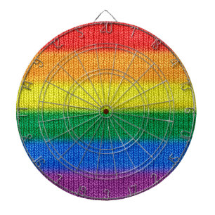 Regenboogvlag breinstaven naadloos patroon dartbord