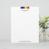 Regenboogvlag Briefhoofd Ontwerp (Staand voorkant)