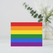 Regenboogvlag briefkaart (Staand voorkant)