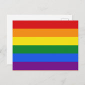 Regenboogvlag briefkaart (Voorkant / Achterkant)