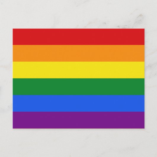 Regenboogvlag briefkaart (Voorkant)