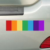 Regenboogvlag Bumpersticker (Op auto)
