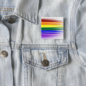 Regenboogvlag Buttonnen Vierkante Button 5,1 Cm (In situ)