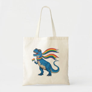 Regenboogvlag Dino Trex Gay Pride Lgbt Ally Tote Bag