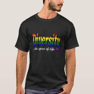 Regenboogvlag Diversiteit is het kruid van het lev T-shirt