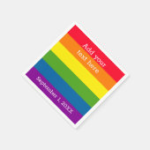 regenboogvlag | Gay Pride | Gepersonaliseerd Servet (Hoek)