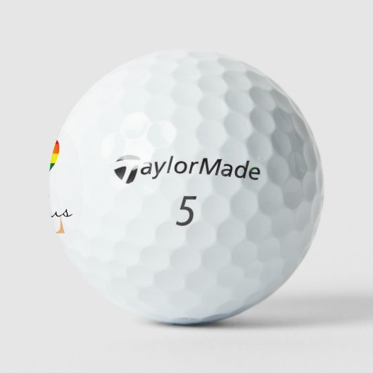 Regenboogvlag, hart en geprivilegieerde Golf, mono Golfballen (Logo)