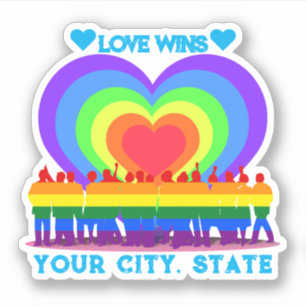 Regenboogvlag Hart Sticker
