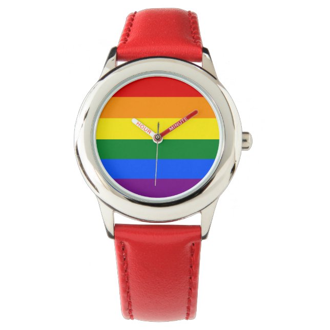 Regenboogvlag Horloge (Voorkant)