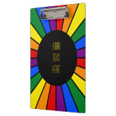 REGENBOOGVLAG KNOP STRALEN + jouw teken of tekst Klembord (Links)