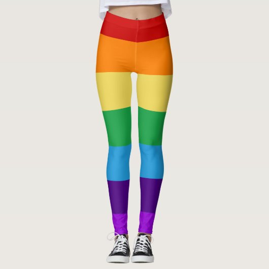 Regenboogvlag Leggings (Voorkant)