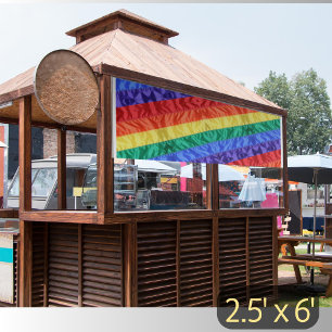 Regenboogvlag LGBT gay pride regenboogstrepen LGBT Spandoek