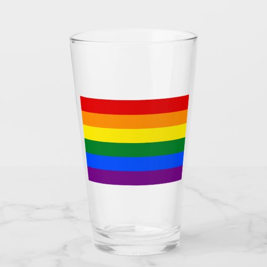 Regenboogvlag (LGBT) Glas (Voorkant)