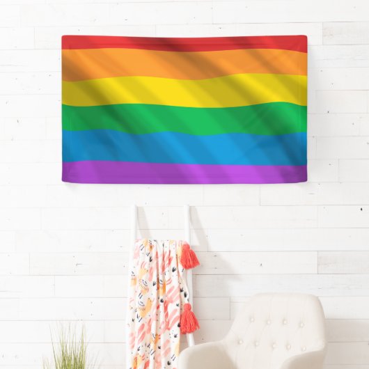 Regenboogvlag LGBT Spandoek (Insitu)
