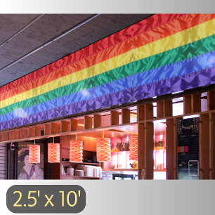 Regenboogvlag LGBTQ LGBT gay pride regenboogstrepe Spandoek
