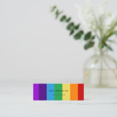 Regenboogvlag Mini Visitekaartje (Staand voorkant)