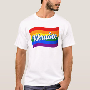 Regenboogvlag Oekraïne Gay Pride LGBT T-shirt