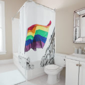 Regenboogvlag Pride Douchegordijn (In situ)