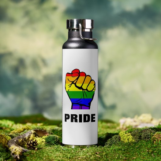 Regenboogvlag Pride Fist Water Bottle Waterfles (Buiten)