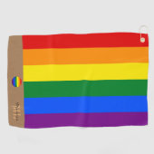 Regenboogvlag & Pride Golfing monogrammed/LGBT Golfhanddoek (Horizontaal)