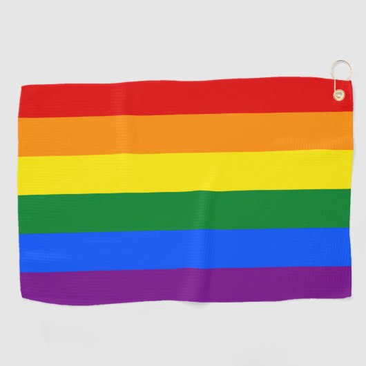 Regenboogvlag & Pride parade Golf/LGBT gemeenschap Golfhanddoek (Horizontaal)