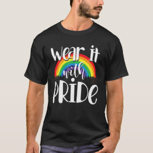 Regenboogvlag Queer Gay Pride Maand Draag het met T-shirt