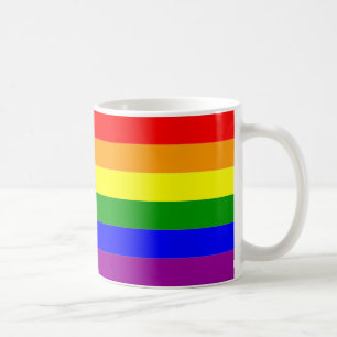 Regenboogvlag rond gay pride koffiemok