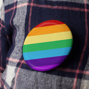 Regenboogvlag Ronde Button 3,2 Cm