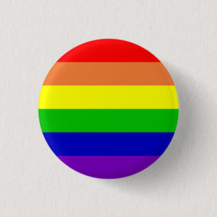 Regenboogvlag Ronde Button 3,2 Cm