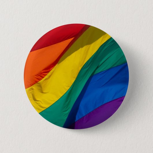 Regenboogvlag Ronde Button 5,7 Cm (Voorkant)