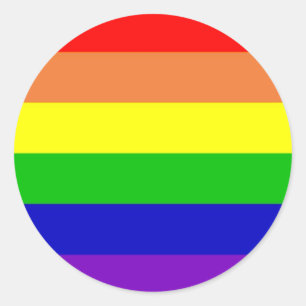 Regenboogvlag Ronde Sticker