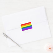 Regenboogvlag Ronde Sticker (Envelop)