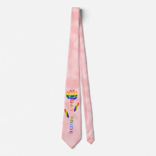 Regenboogvlag Roos Gay Pride Stropdas
