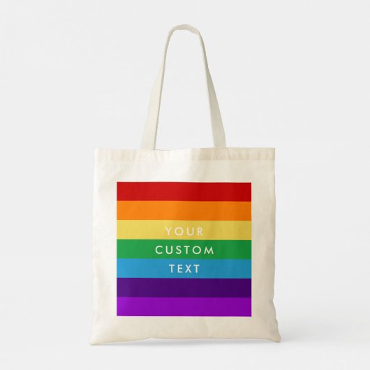 Regenboogvlag Tote Bag (Achterkant)