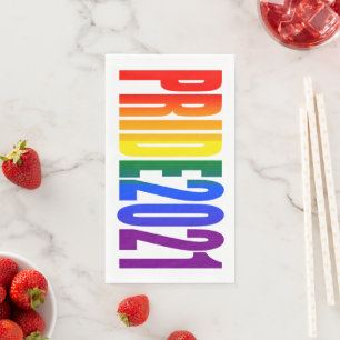 Regenboogvlag Typografie LGBTQ Party Gay Pride 202 Servet